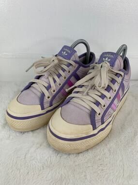Adidas Nizza Platform Shoes J Almost Pink Pulse Lilac Chunky Sneakers Size 5.5